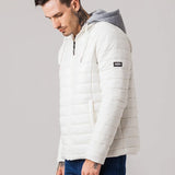 Jaqueta Puffer com capuz de moletom Masculina Endless - Branca / 47662
