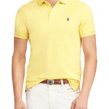Camisa Gola Polo Ralph Lauren Masculina Custom Fit - Amarelo Claro