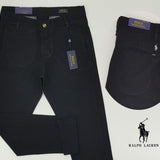 Calça Ralph Lauren de Sarja Chino Stretch Slim Fit- Preta