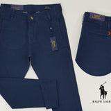 Calça Ralph Lauren de Sarja Chino Stretch Slim Fit - Azul Marinho