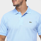 Camisa Gola  Polo Lacoste Regular Fit Azul Claro