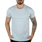 Camiseta Ralph Lauren Masculina Custom Fit - Azul Claro