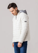 Jaqueta Puffer com capuz de moletom Masculina Endless - Branca / 47662