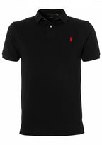 Camisa Gola Polo Ralph Lauren Masculina Custom Fit - Preta