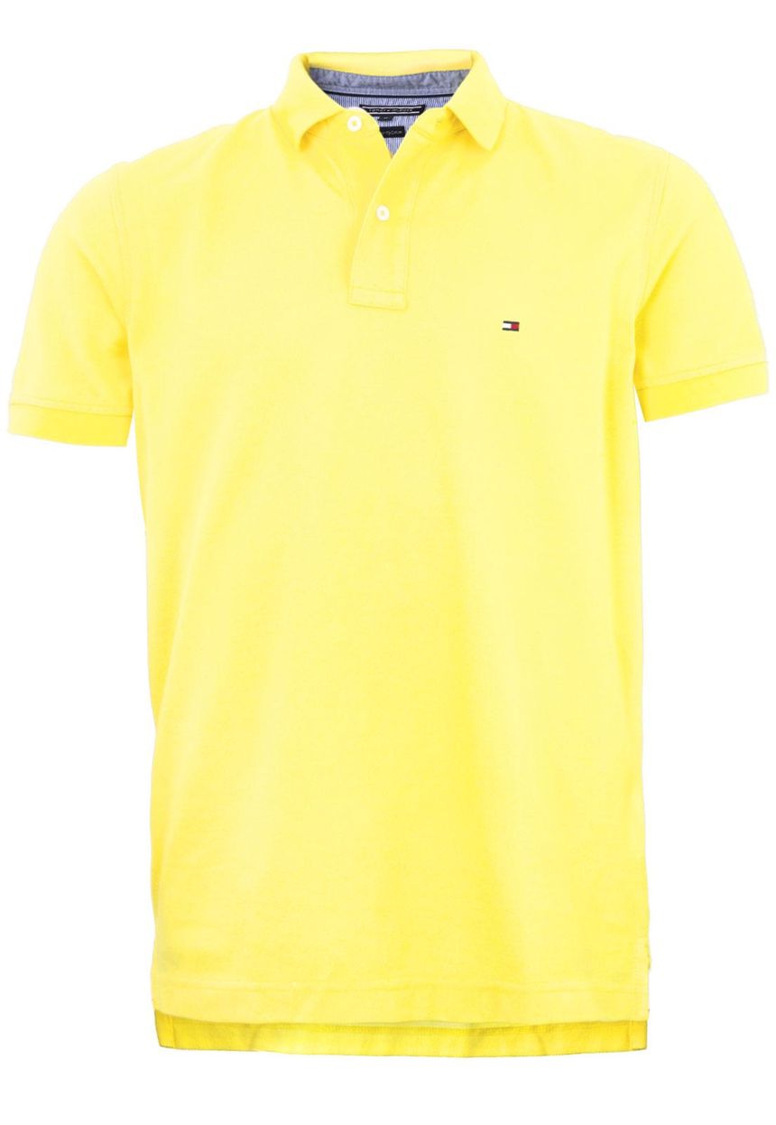 Camisa Gola Polo Tommy Hilfiger Masculina Coupe Sur Ivy - Amarela