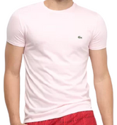 Camiseta Lacoste Masculina Jersey - Rosa Bebê