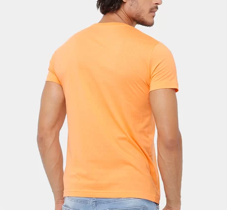 Camiseta Lacoste Masculina Jersey - Laranja