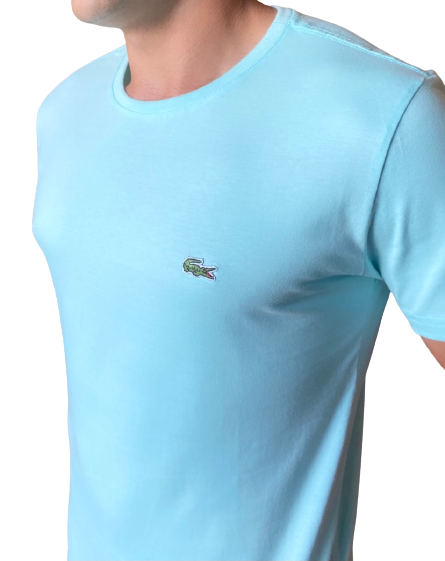 Camiseta Lacoste Masculina Jersey - Azul Bebê