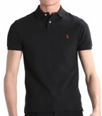 Camisa Gola Polo Ralph Lauren Masculina Custom Fit - Preta