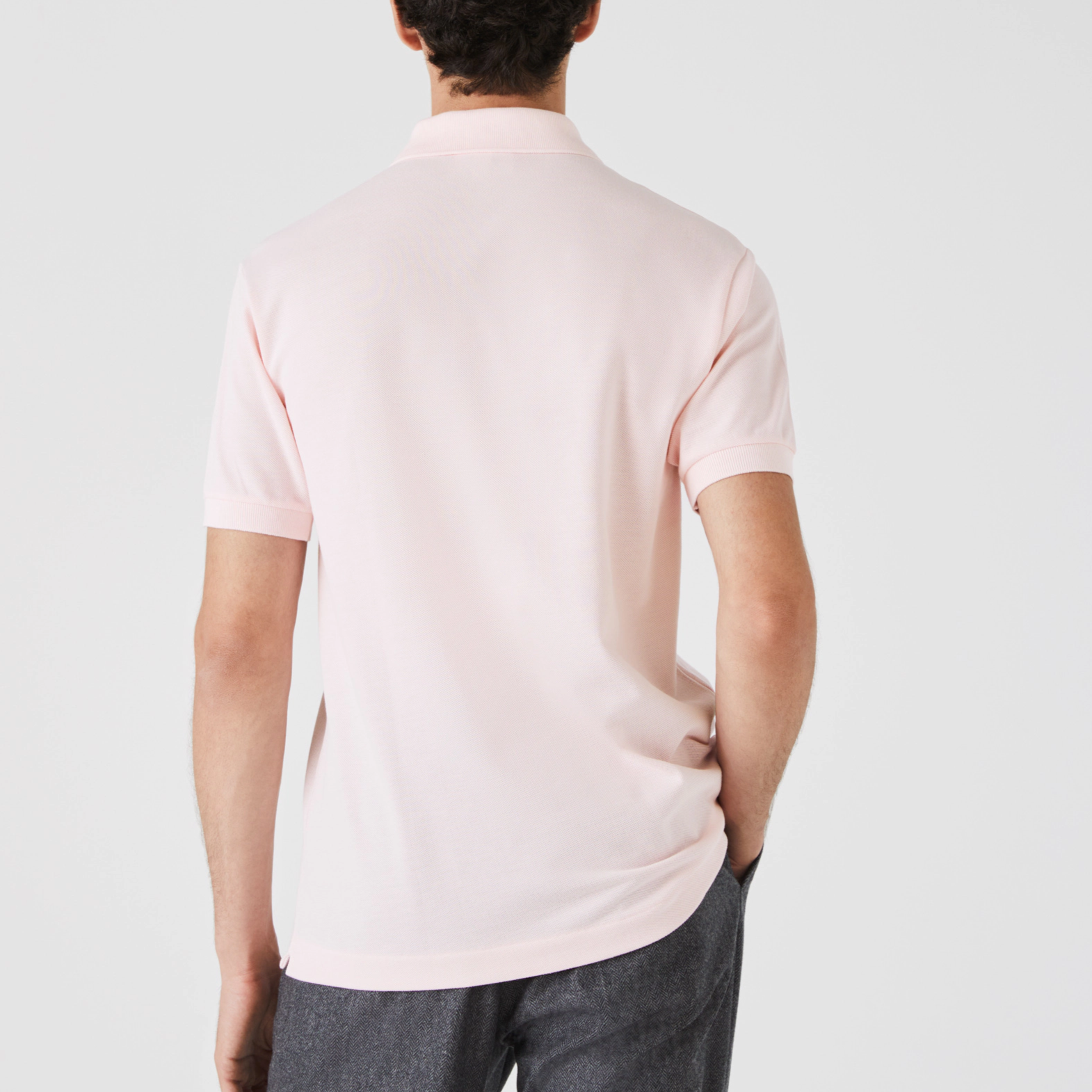Camisa Gola Polo Lacoste Regular Fit Rosa Bebê
