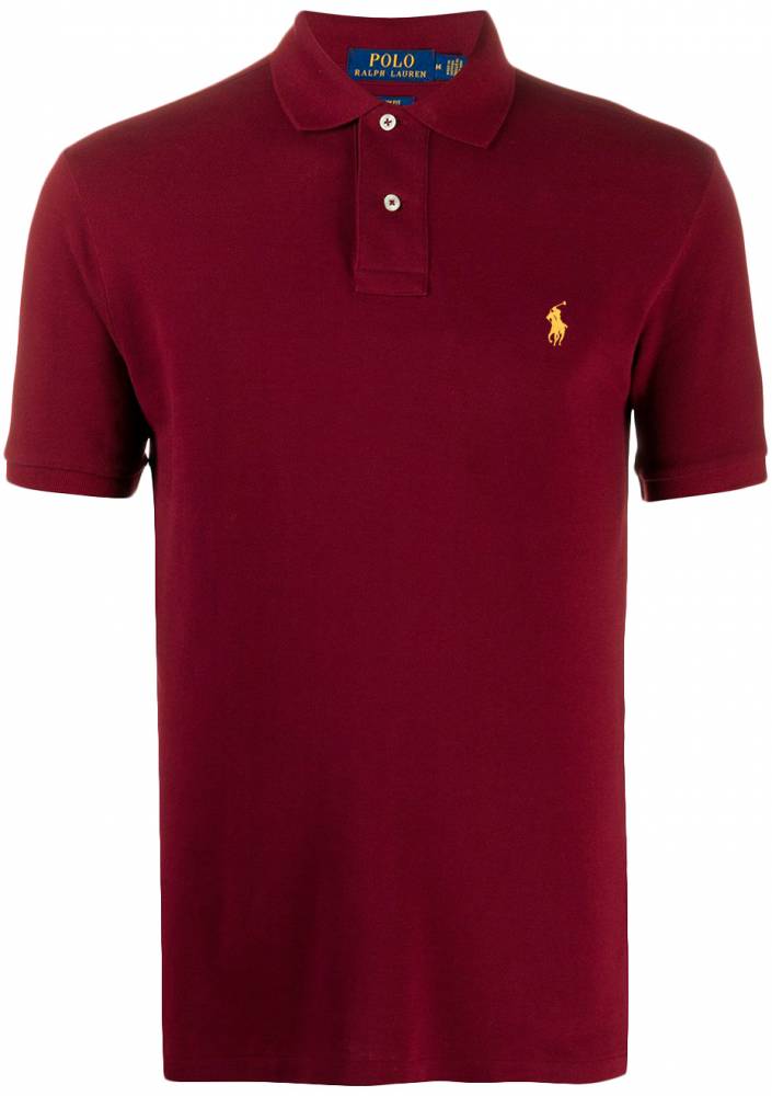 Camisa Gola Polo Ralph Lauren Masculina Custom Fit - Marsala