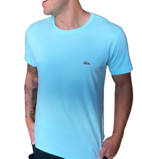 Camiseta Lacoste Masculina Jersey - Azul Bebê