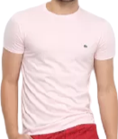 Camiseta Lacoste Masculina Jersey - Rosa Bebê