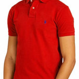 Camisa Gola Polo Ralph Lauren Masculina Custom Fit - Vermelha