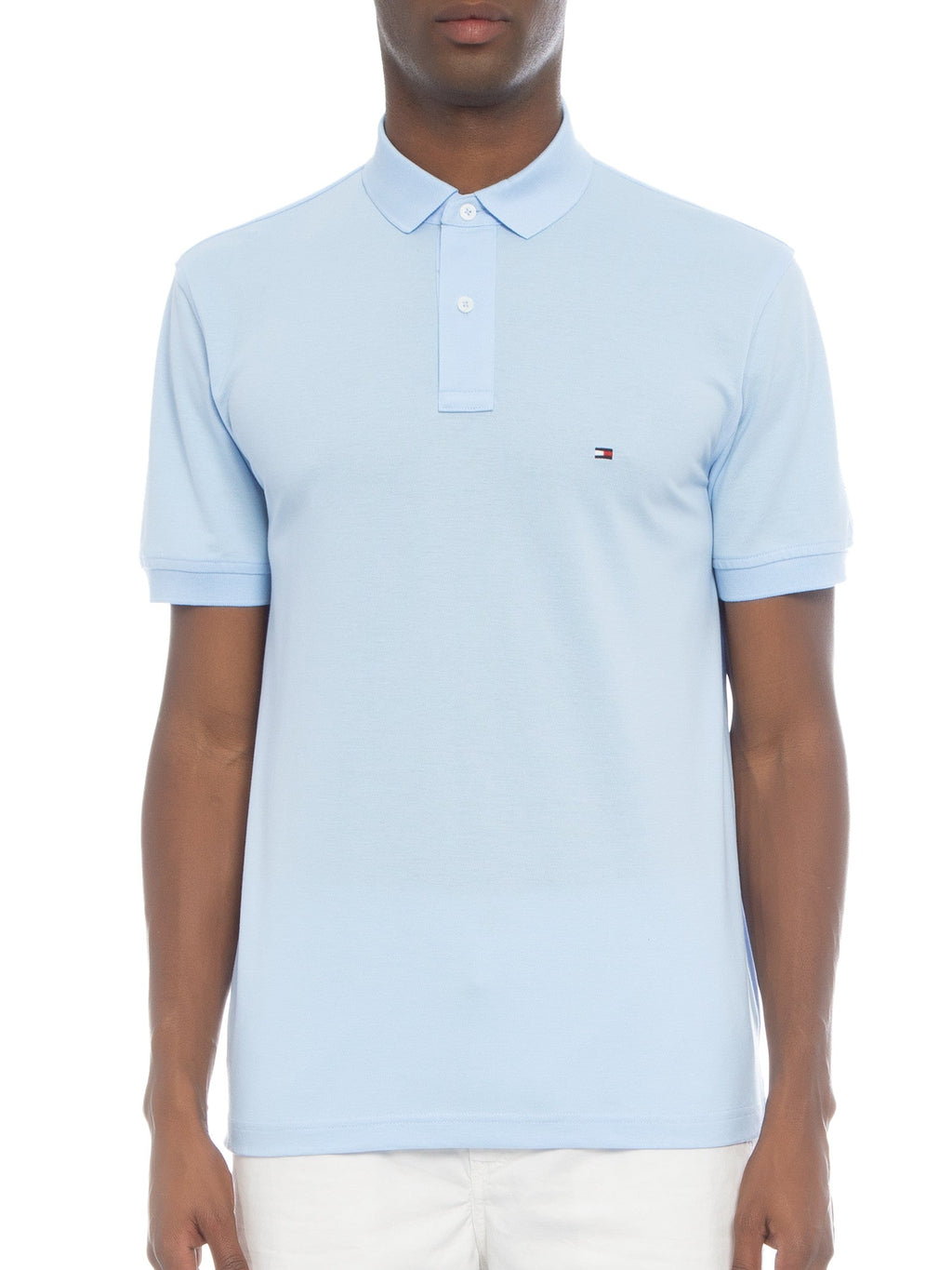 Camisa Gola Polo Tommy Hilfiger Masculina Coupe Sur Ivy - Azul Bebê