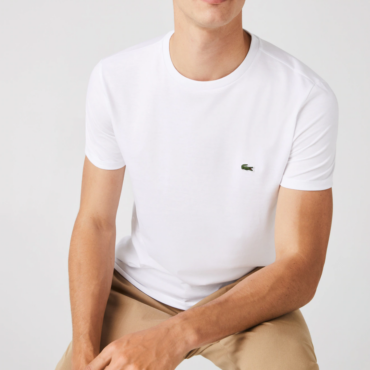 Camiseta Lacoste Masculina Jersey - Branca