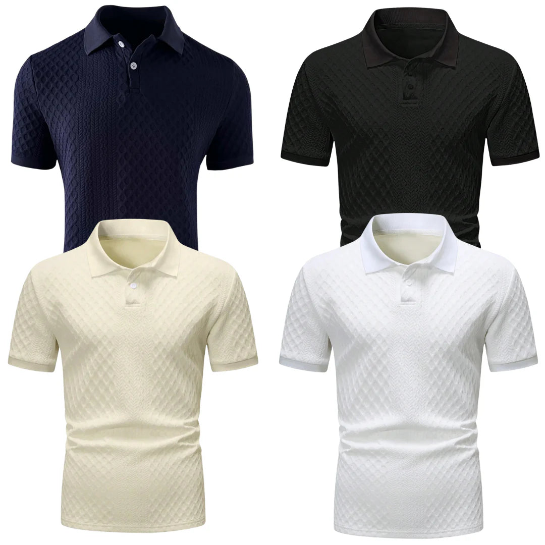 [Kit com 4] Camisas Polo Texturizadas!
