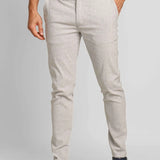 Calça Ralph Lauren Linho Straight Fit - Cinza