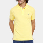 Camisa Gola Polo Lacoste Regular Fit Amarela
