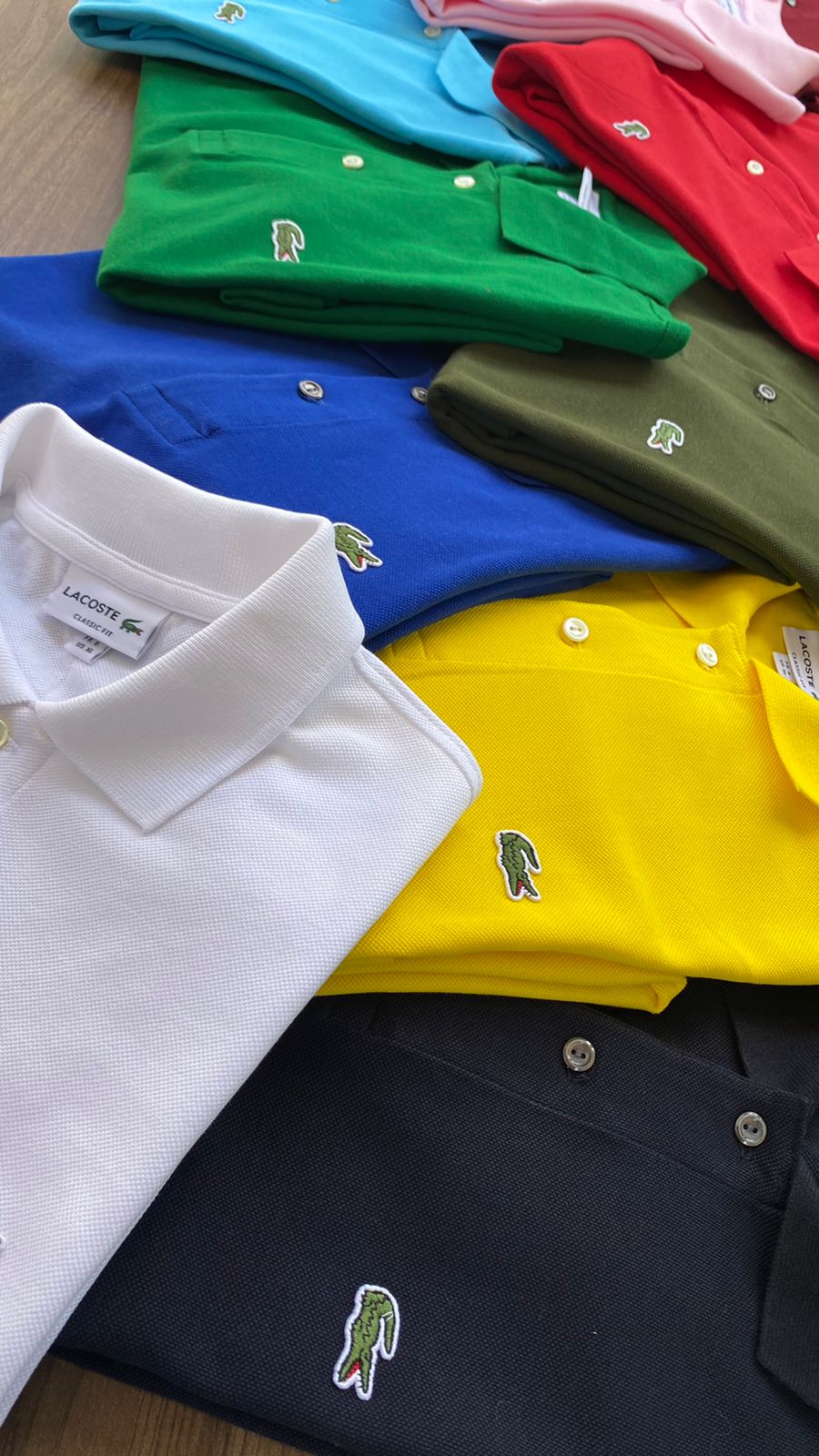 KIT 03 CAMISAS GOLA POLO LACOSTE PETIT PIQUET