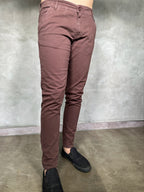 Calça Ralph Lauren de Sarja Chino Stretch Slim Fit - Marrom